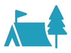 campsite blue