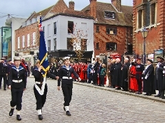 Remembrance Parade 2024 with March past 'eyes left'