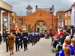 Remembrance Sunday Parade through Tunsgate 2024