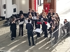 University of Surrey Concert Band playing at Armistice Day 2024